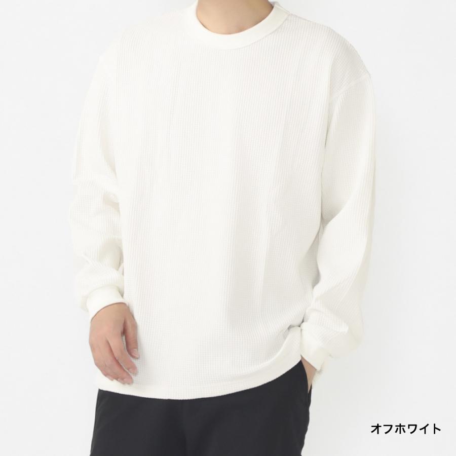 TIGORA（ティゴラ） メンズ 長袖 Tシャツ ワッフルロングTシャツ TR
