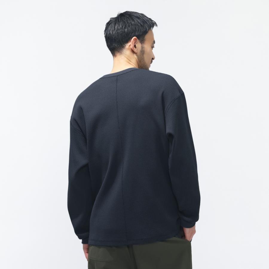 TIGORA（ティゴラ） メンズ 長袖 Tシャツ ワッフルロングTシャツ TR