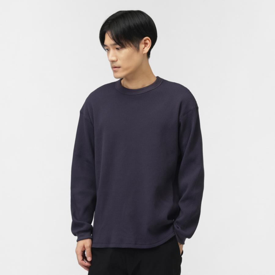 TIGORA（ティゴラ） メンズ 長袖 Tシャツ ワッフルロングTシャツ TR