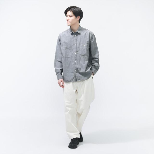 TIGORA（ティゴラ） メンズ 長袖 シャツ ドライシャンブレーシャツ TR