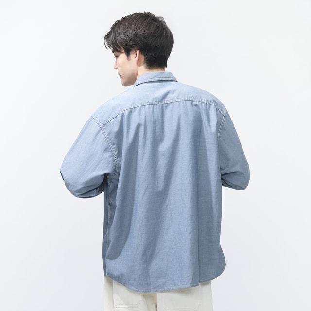 TIGORA（ティゴラ） メンズ 長袖 シャツ ドライシャンブレーシャツ TR