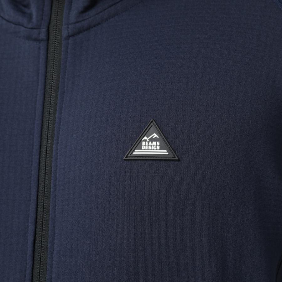 TIGORA by BEAMS DESIGN メンズ スウェット フルジップ グリッド 