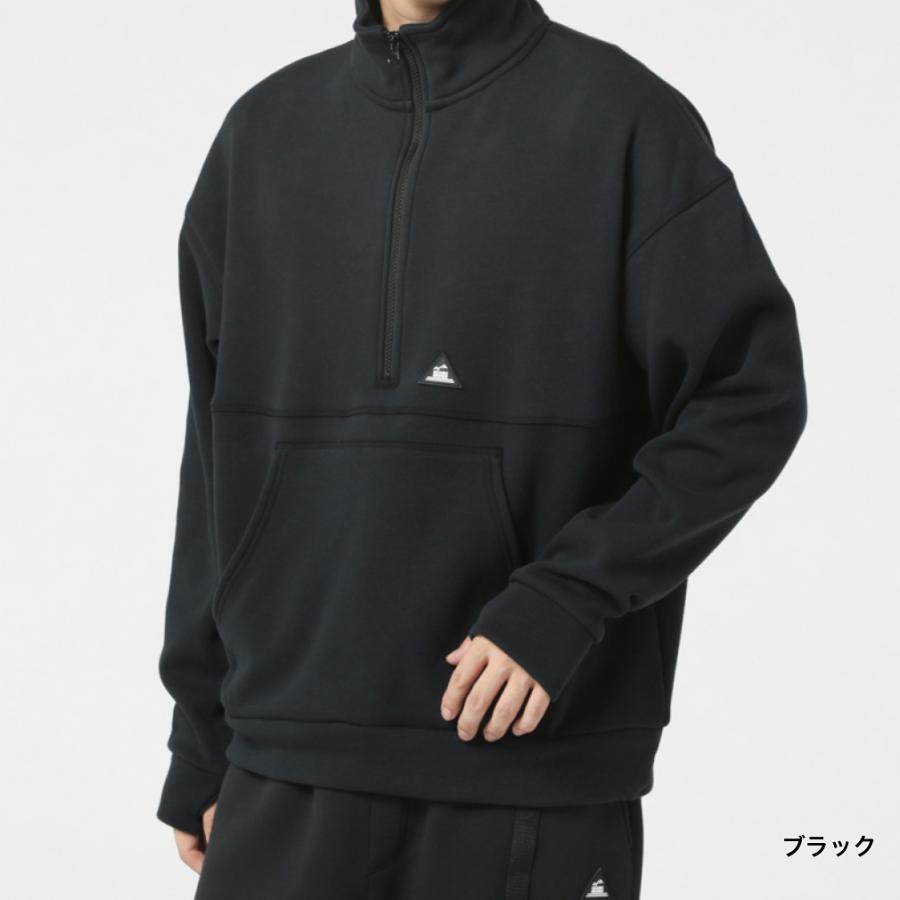 TIGORA by BEAMS DESIGN メンズ スタンドカラーハーフジップ