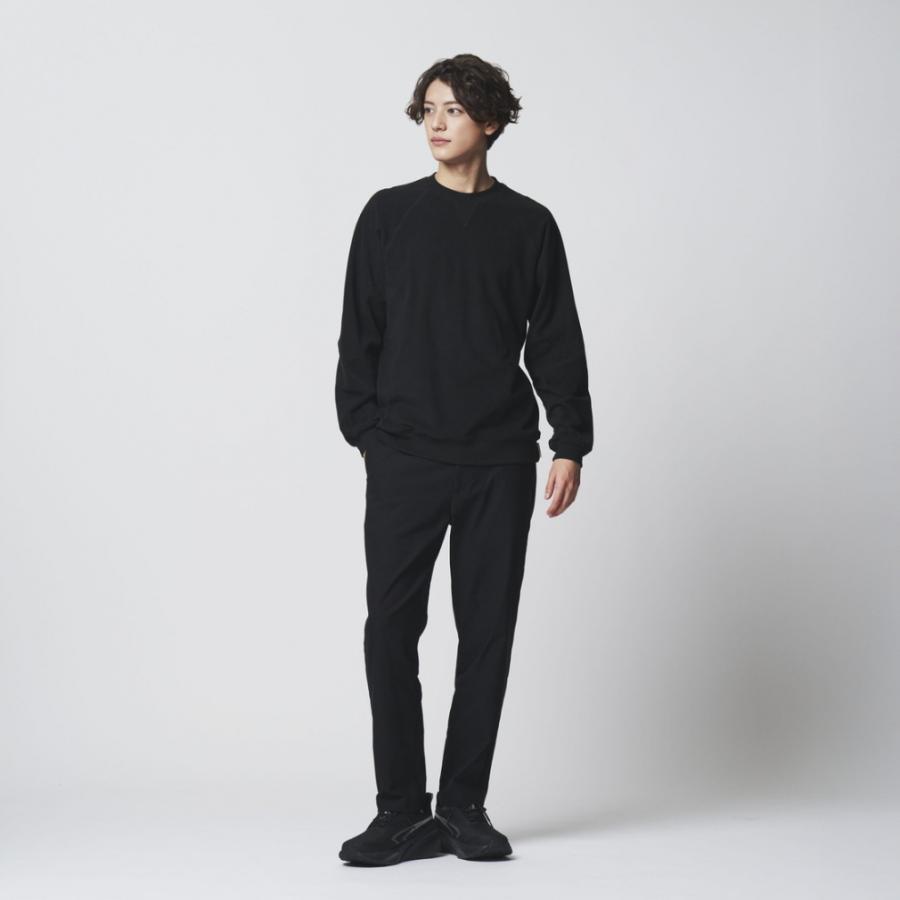 メンズウェア RUFFOLG MOCK NECK SWEAT BLACK TIGORA（ティゴラ） メンズ ウェア フリーススウェットシャツ SOLOTEX