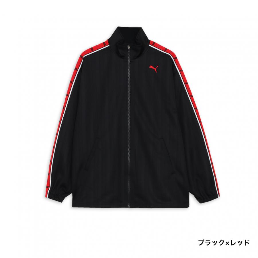 Puma サッカーウェア ブラック/レッド M PUMA（プーマ） メンズ 長袖 ジャージ ジャケット SHADOW STRIPE