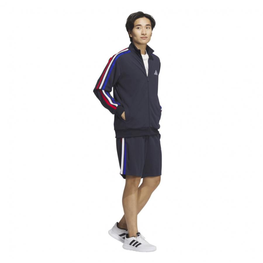 岡崎城西ジャージ上下セット ハーフパンツ3点 adidas 青色 メンズ ウエア adidas（アディダス） メンズ ジャージ ハーフパンツ M MH 3ST ハーフ