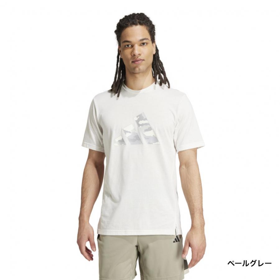 adidas（アディダス） メンズ 半袖 機能 Tシャツ トレイン エッセンシャルズ カモグラフィック ロゴ 半袖Tシャツ JUA02 ...