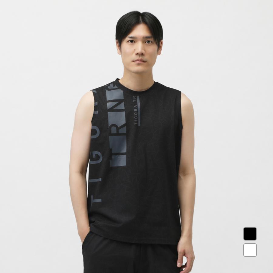 TIGORA（ティゴラ） メンズ ノースリーブ 機能 シャツ ドライメッシュ