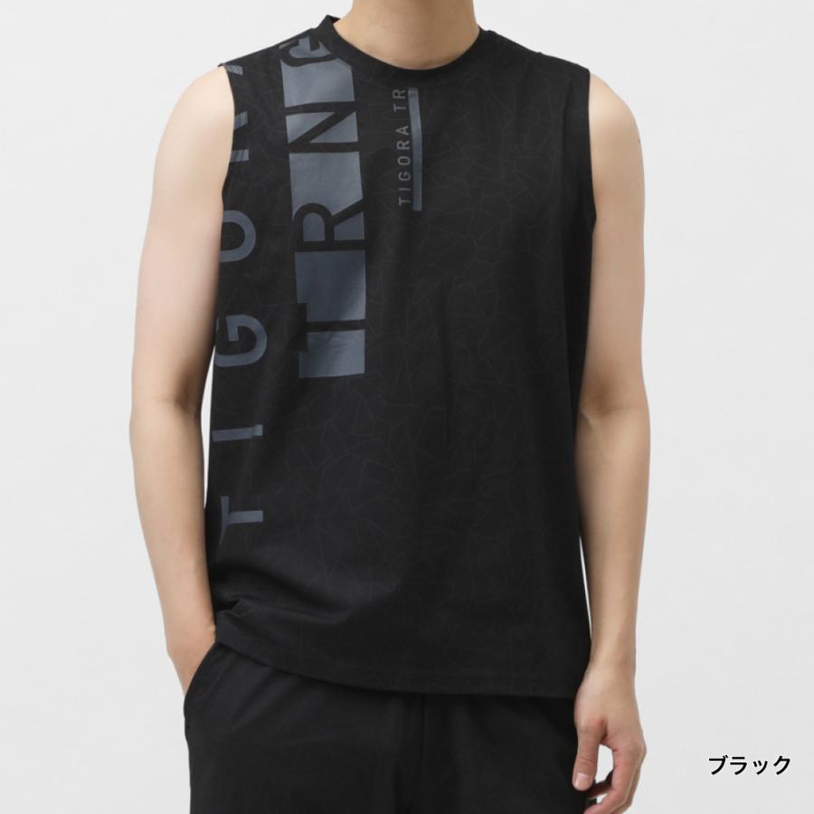 TIGORA（ティゴラ） メンズ ノースリーブ 機能 シャツ ドライメッシュ