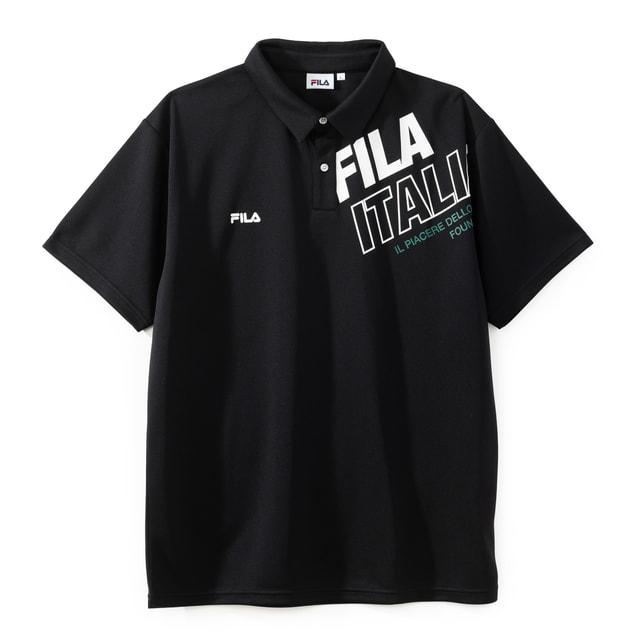 FILA フィラ テニスウェア 半袖ゲームポロシャツ VM5628黒メンズM新品 FILA（フィラ） メンズ 半袖 機能 ポロシャツ 冷感半袖ポロシャツ