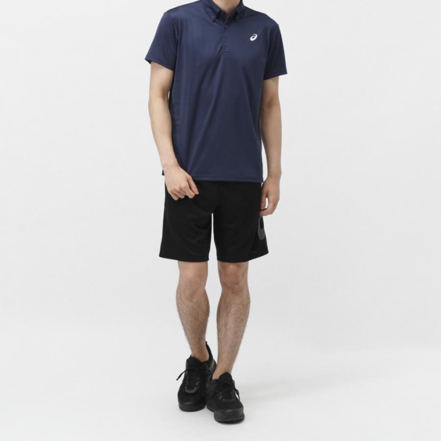 ASICS ポロシャツとショートパンツ　上下セット M ネイビー ASICS（アシックス） ポロシャツ メンズ ブランド asics HEXAGON