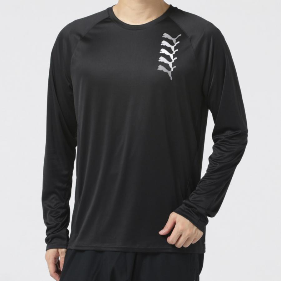 プーマ メンズ 長袖 機能 Tシャツ PUMA FIT LOGO LS Tシャツ 524670 01 