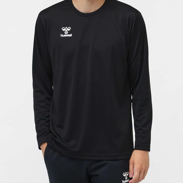 hummel（ヒュンメル） メンズ 長袖 機能 Tシャツ ワンポイントロング