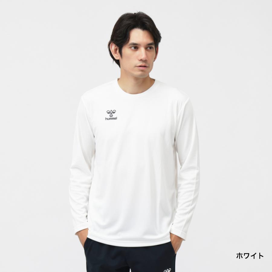 hummel（ヒュンメル） メンズ 長袖 機能 Tシャツ ワンポイントロング