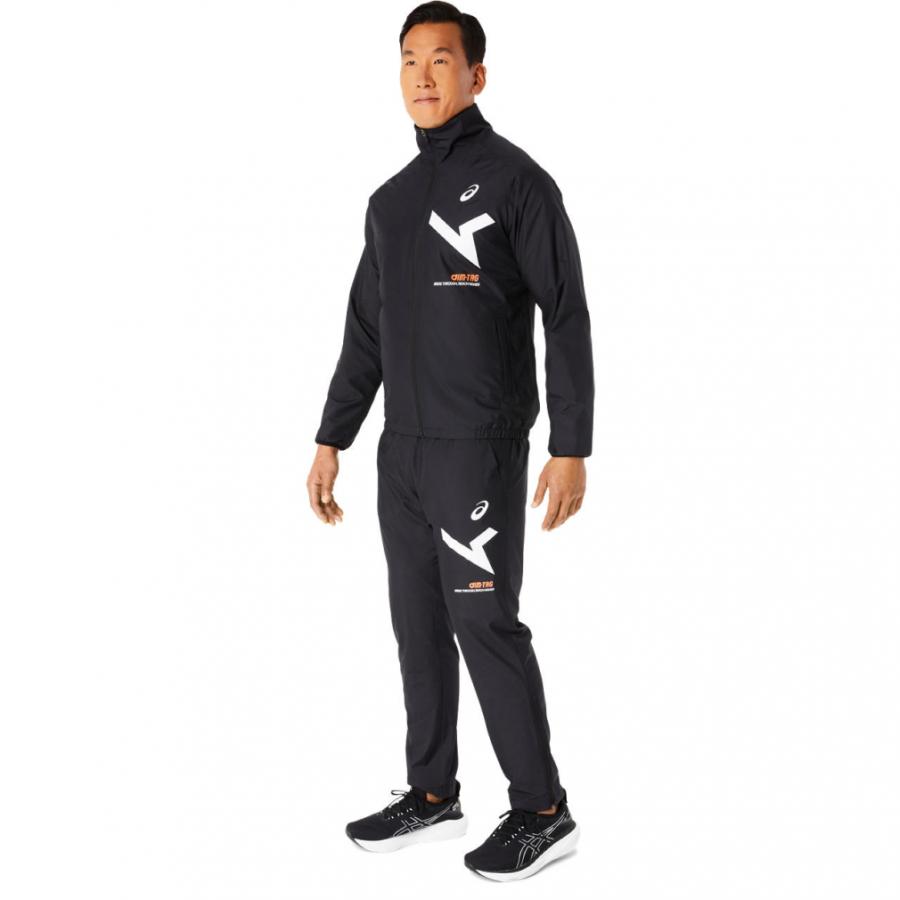 arg / アシックス ウェア上下　M アプリコット／ブラック　NO.21 ASICS（アシックス） メンズ ウインドジャケット A-I-M裏トリコット