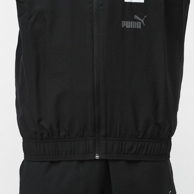 支給　スポンサー入　上下セット　横浜FC 黒 PUMA ウィンドブレーカー L PUMA（プーマ） メンズ ウインド 上下セット ウーブン グラフィック