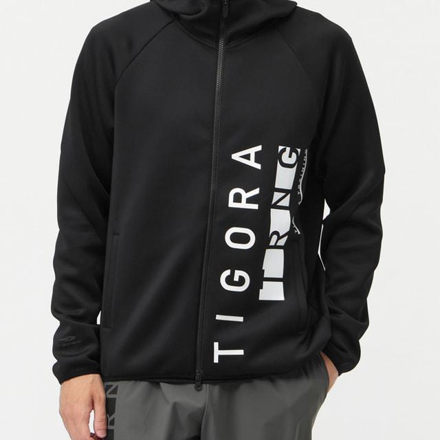TIGORA ティゴラ 長袖 フード付き ストレッチ ニット セーター M TIGORA（ティゴラ） メンズ ニットジャケット ストレッチテック