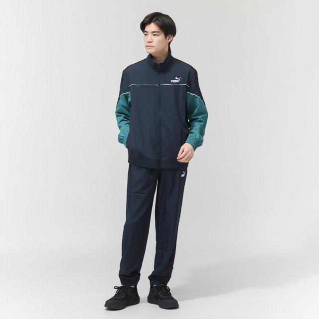 PUMA（プーマ） メンズ ジャージ 上下セット ウーブン カラーブロック