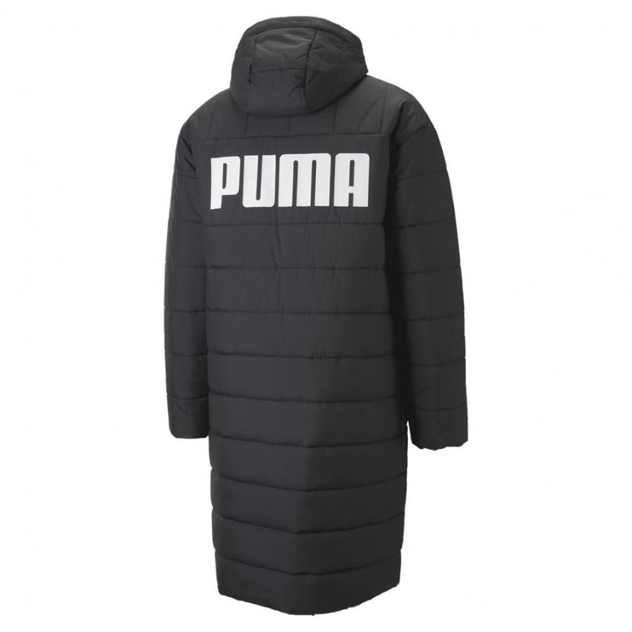 PUMA ブラック ベンチコート フードロゴ入り PUMA（プーマ） ダウンコート メンズ ブランド PUMA TEAMLIGA 657736
