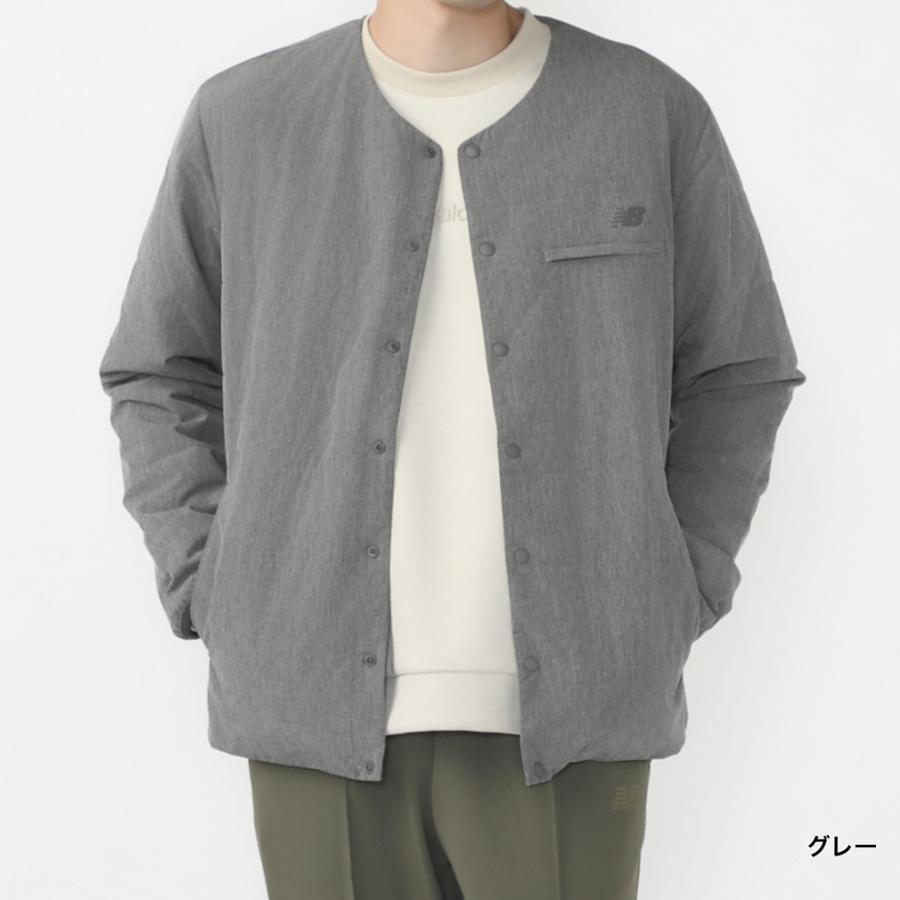 NEW BALANCE / パデッドジャケット/L/ポリエステル/GRY/無地/AMJ45638 New Balance（ニューバランス） THE CITY メンズ 中綿ジャケット パ