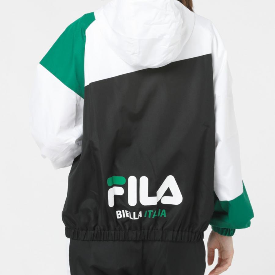 anj様　新品　FILA セットアップ　XS ホワイト　グリーン　緑 FILA（フィラ） レディース ウインドジャケット 撥水裏トリコット