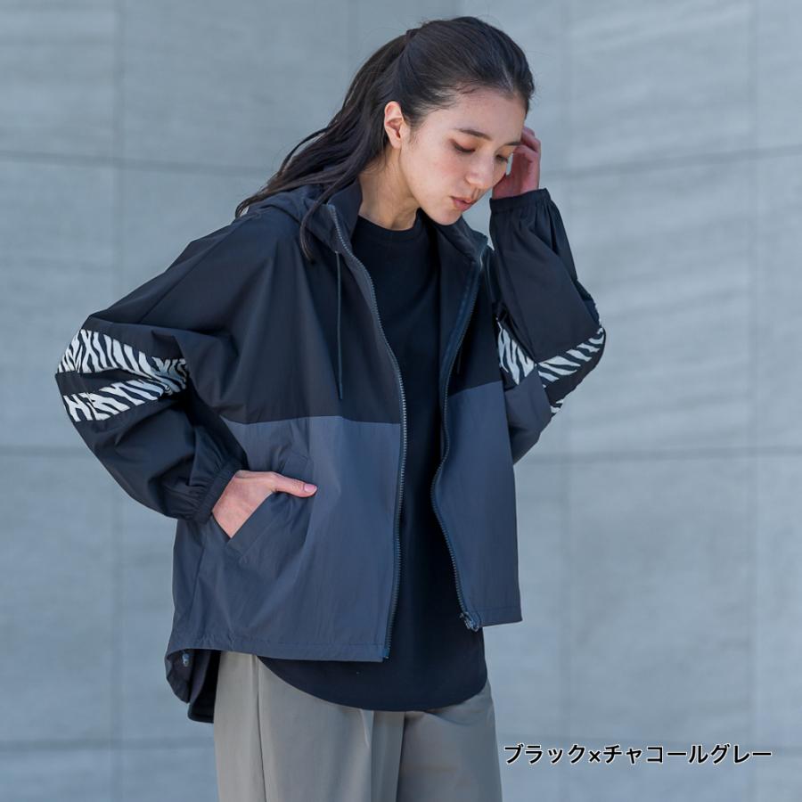 TIGORA（ティゴラ） レディース クロスジャケット ナイロンフード