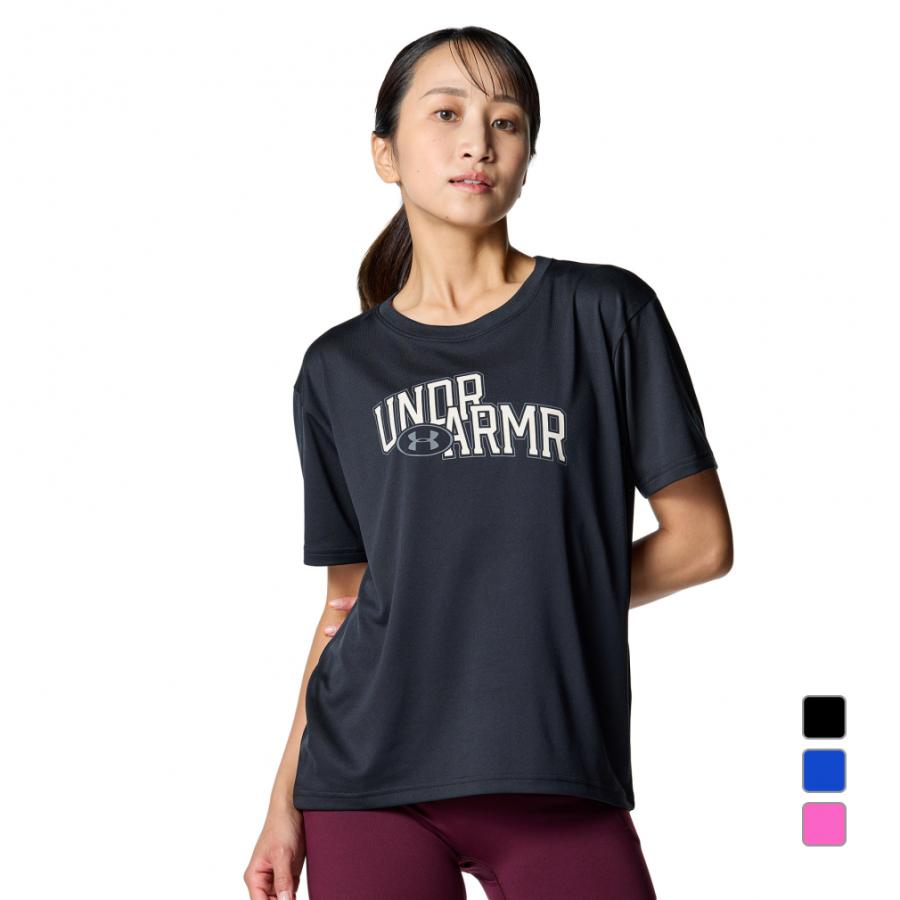 ☆アンダーアーマー プリント ロゴ Tシャツ/レディース/Ｍ アンダーアーマー UNDER ARMOUR レディース 半袖機能Tシャツ UAテック