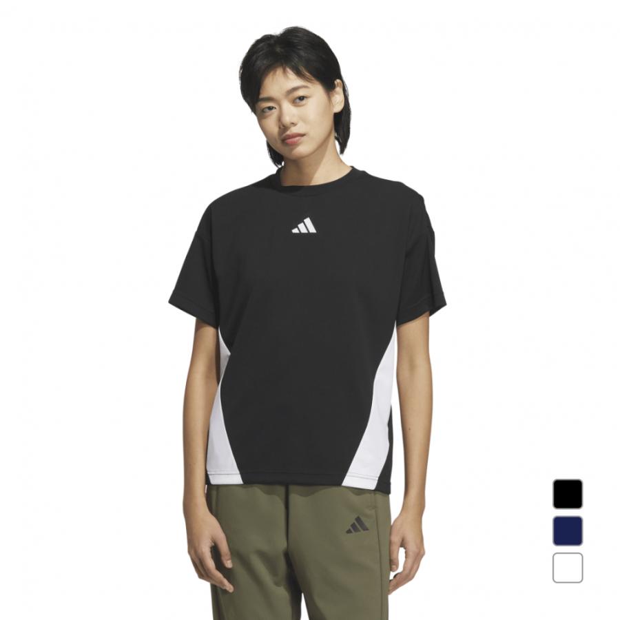 adidas（アディダス） レディース 半袖 機能 Tシャツ カラーブロック