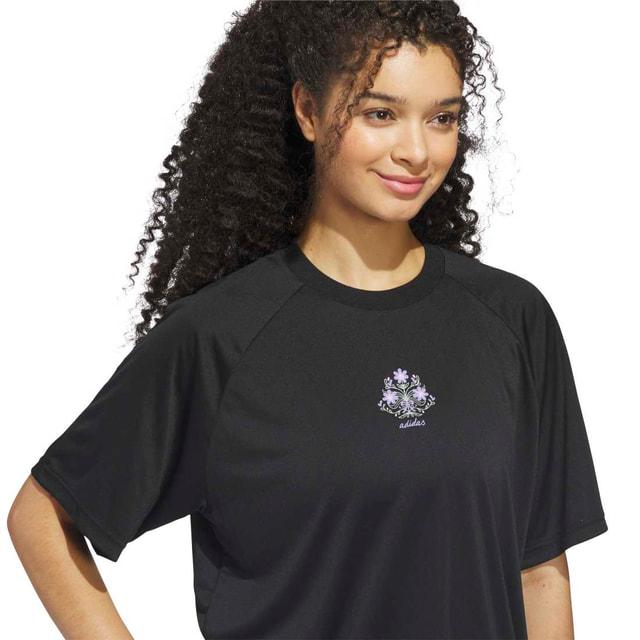 季ティー adidas（アディダス） レディース 半袖 機能 Tシャツ SPORTYCHIC