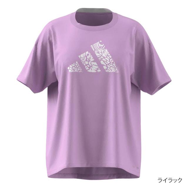 adidas（アディダス） レディース 半袖機能Tシャツ W CAMO LOGO ポリ T