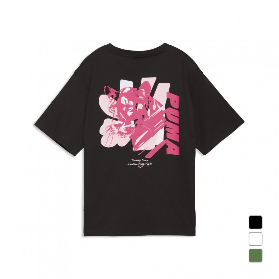 PUMA（プーマ） レディース 半袖 機能 Tシャツ W PUMA CAT GRAPHIC T