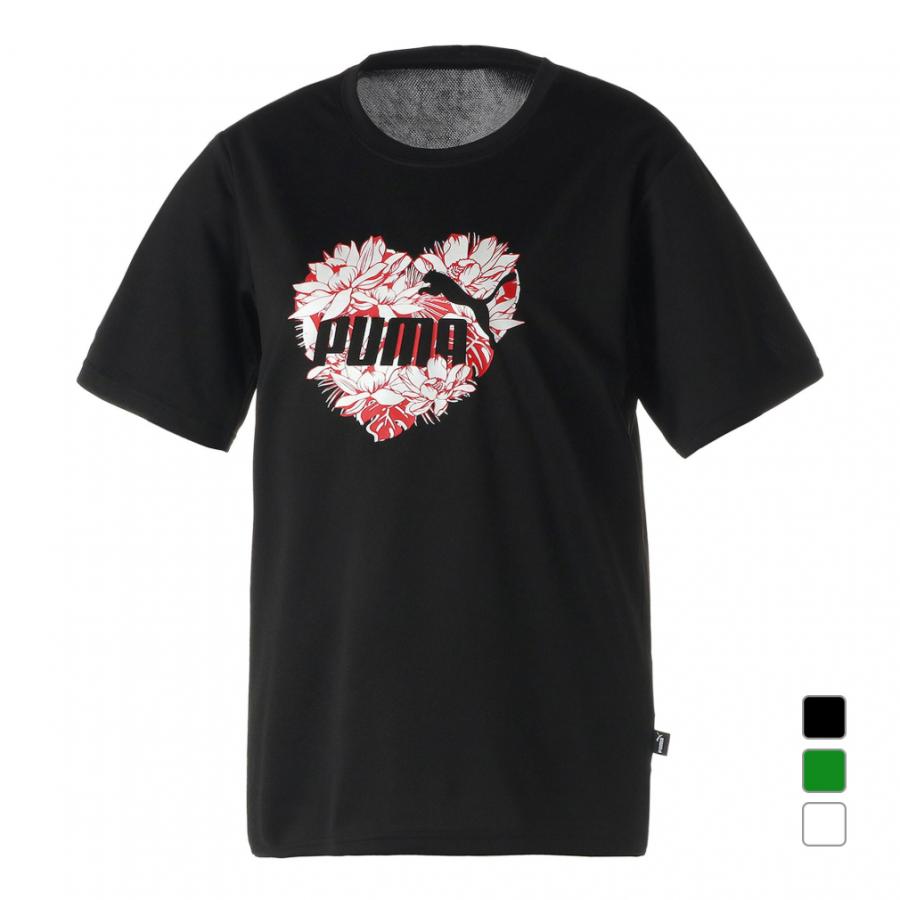 PUMA プーマ レディース 半袖 機能 Tシャツ PTC ハートグラフィック