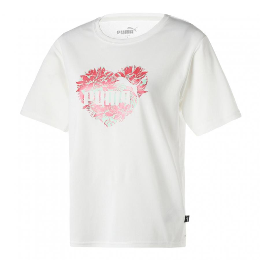 PUMA（プーマ） レディース 半袖 機能 Tシャツ PTC ハートグラフィック