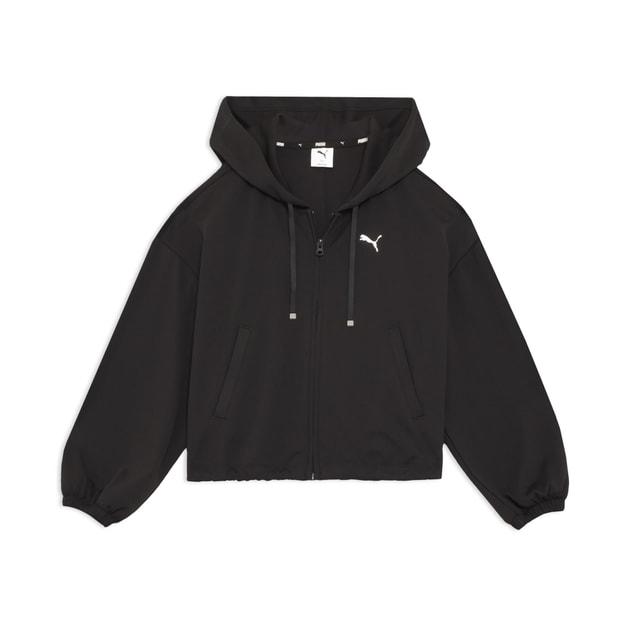 PUMA ジップアップジャケット サイズ0 黒/白 PUMA（プーマ） レディース ニットジャケット ESS ACTIVE CHM FZ HD
