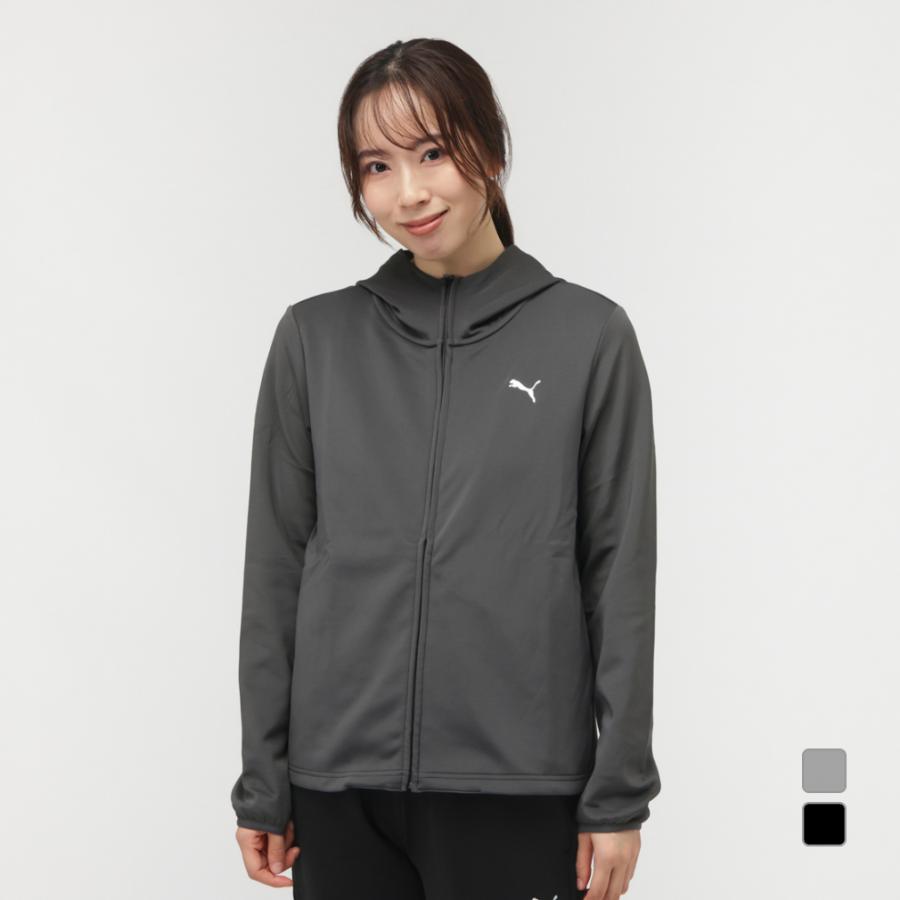 PUMA （プーマ） ウェルネス トレーニングウェア TAD ニットJKT 【ダスキーグレー】 528008 44 ジャージ ジャケット レディース 女性用 グレー 灰 25Q3 {SK} PUMA（プーマ） レディース ニットジャケット TAD ニットJKT 528008