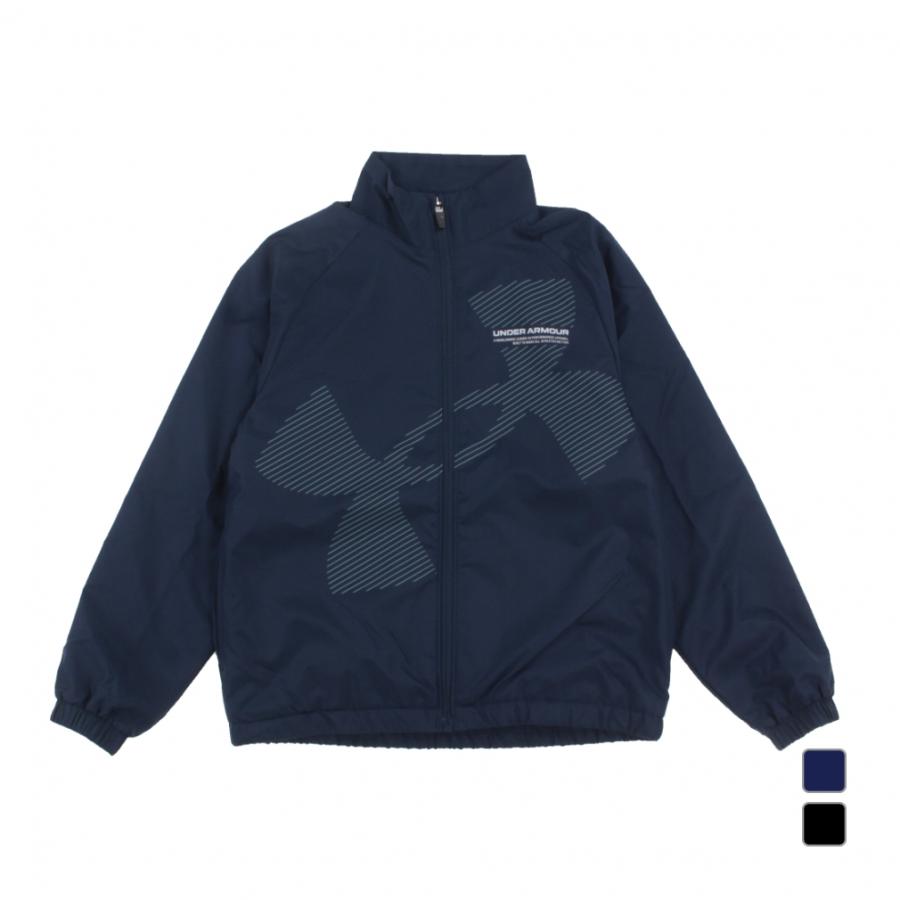under_armour/アンダーアーマー トレーニング トップス [6007820-001 UAトリコット ラインド スーパービッグロゴ フルジップ ジャケット] ジュニア_キッズ_ジャケット 【ネコポス不可】 UNDER ARMOUR（アンダーアーマー） ジュニア キッズ 子供 ウインド