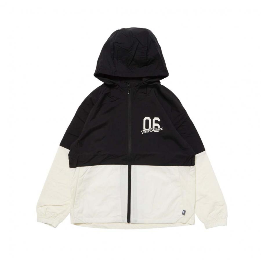 New Balance フード付きジャケット ホワイト/ブラック　サイズ1 New Balance（ニューバランス） ジュニア キッズ 子供 ウインド