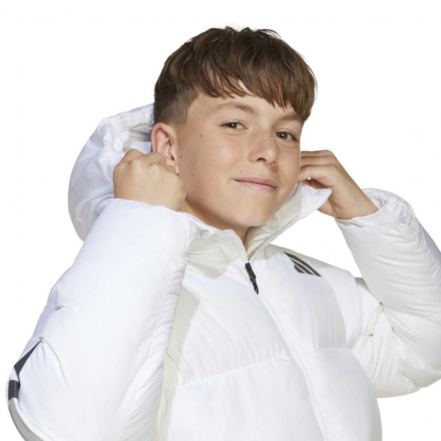 ☆アディダス☆ダブルジップ☆中綿入り☆ウーブンジャケット☆ホワイト☆極暖☆軽量☆ adidas（アディダス） ジュニア キッズ 子供 中綿ジャケット adidas