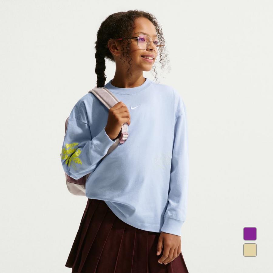 NIKE（ナイキ） ジュニア キッズ 子供 長袖 Tシャツ YTH ガールズ NSW