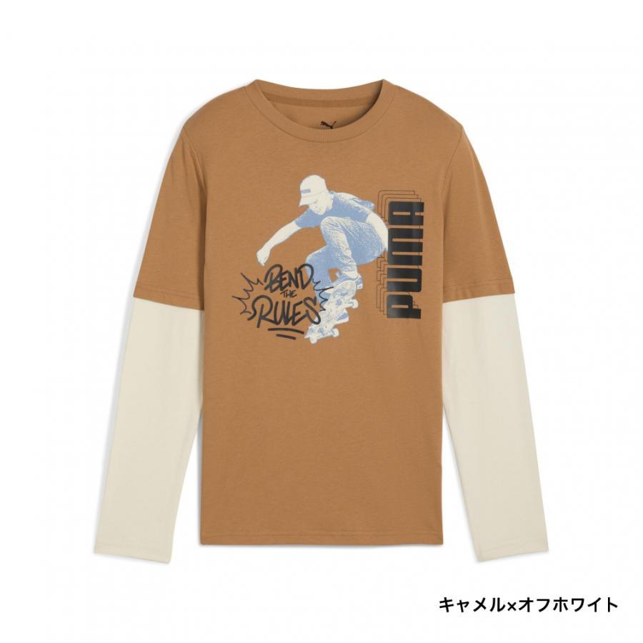 PUMA プーマ ジュニア キッズ 子供 長袖 Tシャツ MID90S レイヤード