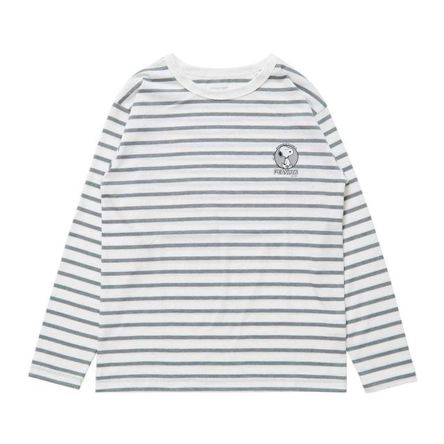 極美品　ファミリア　ピーナッツコラボ　長袖Tシャツ　ボーダー　ロンT スヌーピー PEANUTS ピーナッツ スヌーピー ジュニア キッズ 子供 長袖 Tシャツ