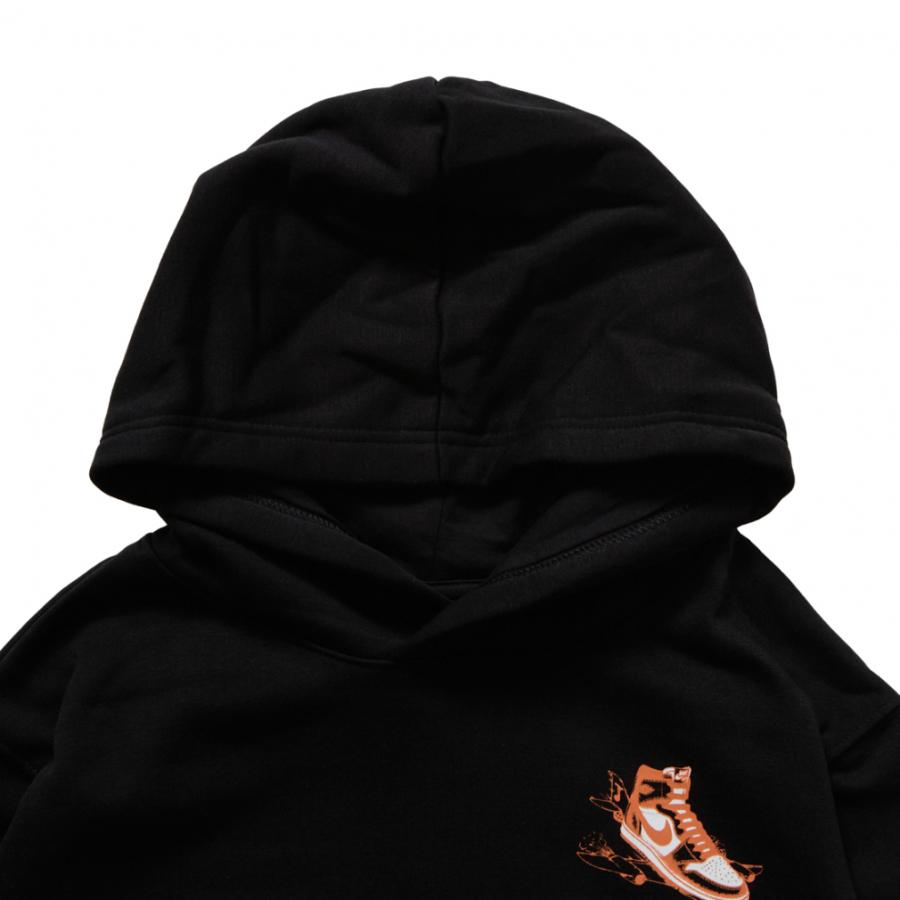 Air Jordan レアエア　フード付きパーカー ブラック ジョーダン ジュニア キッズ 子供 スウェット パーカー JDB AIR JORDAN