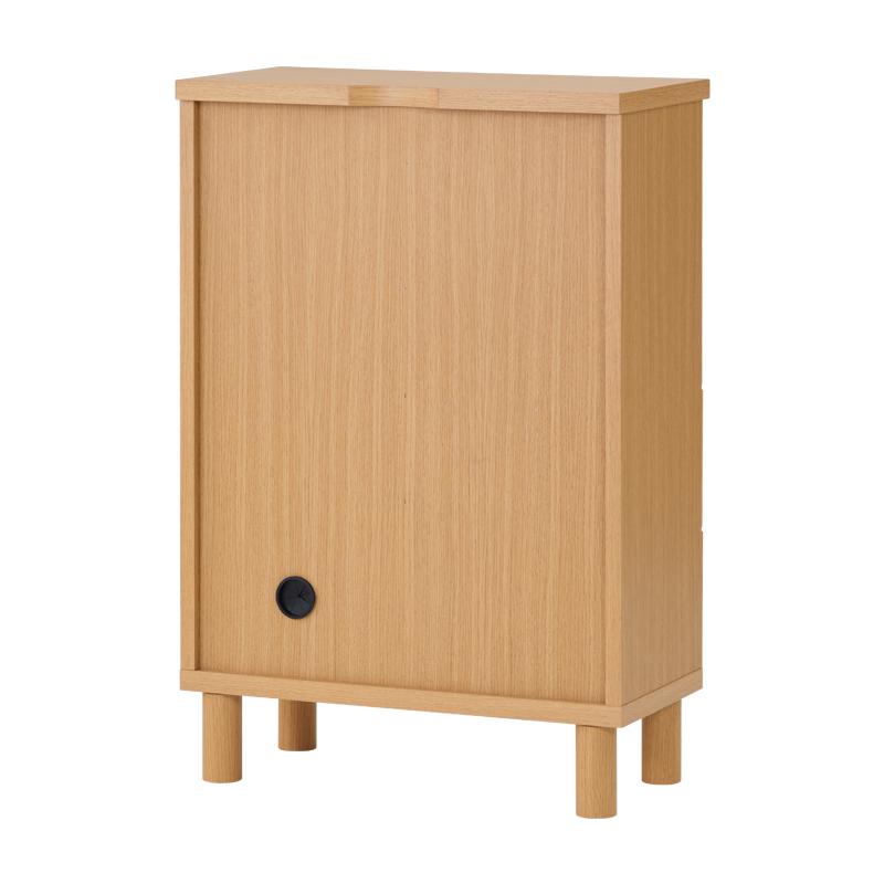 一生紀（ISSEIKI） キャビネット クルーラ60 ナチュラル オーク材 （4