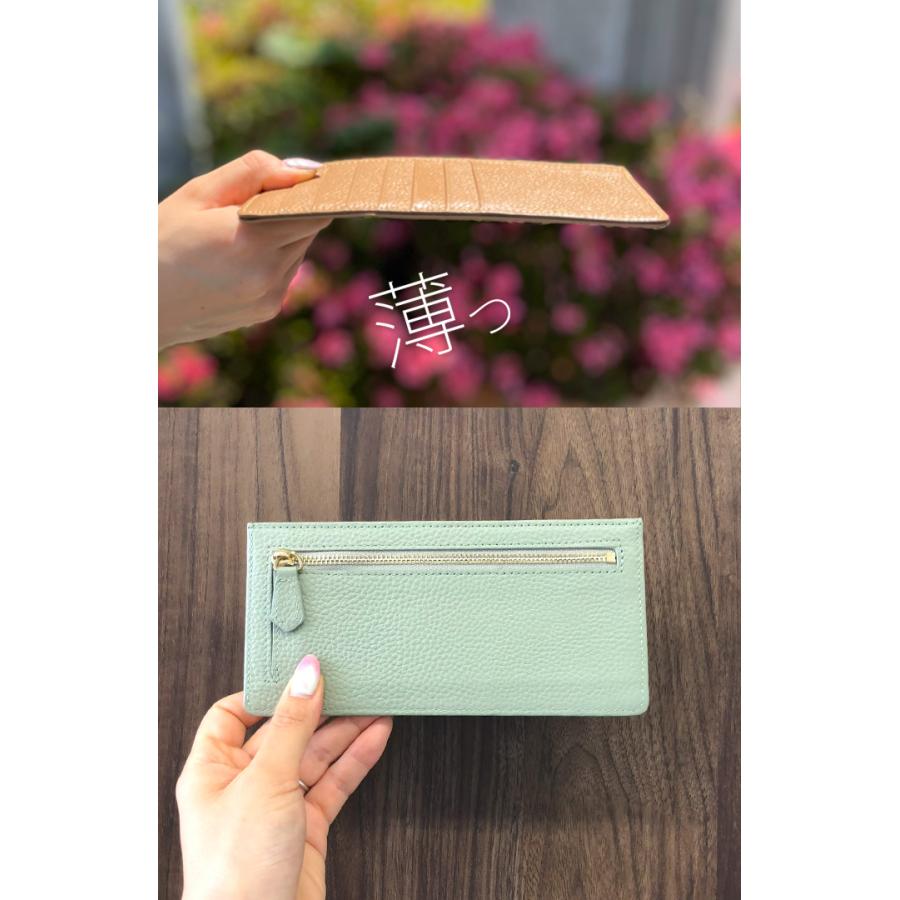 フラグメントケース 薄型牛革長財布 薄い財布 長財布 お札が折れない