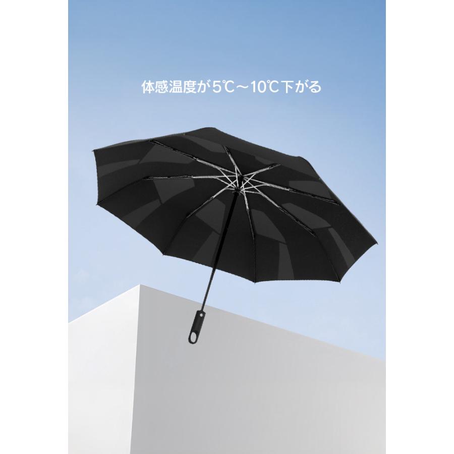日傘 晴雨兼用 折りたたみ 傘 自動開閉 折り畳み カラビナ ジャンプ傘