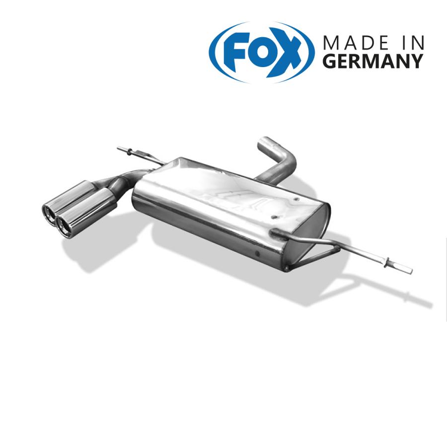 FOX フォックス オールステンレスマフラー（リアマフラー） A3 (8P) 3ドア 1.6/2.0FSI用 76mmダブル | 