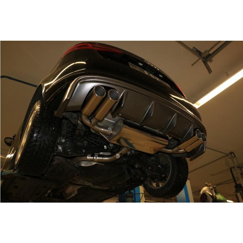 FOX フォックス オールステンレスマフラー（リアマフラー）A3 (8V) スポーツバック (5ドア) FF 1.4TFSI/30TFSI用 90mm 斜め ダブル 左右の画像