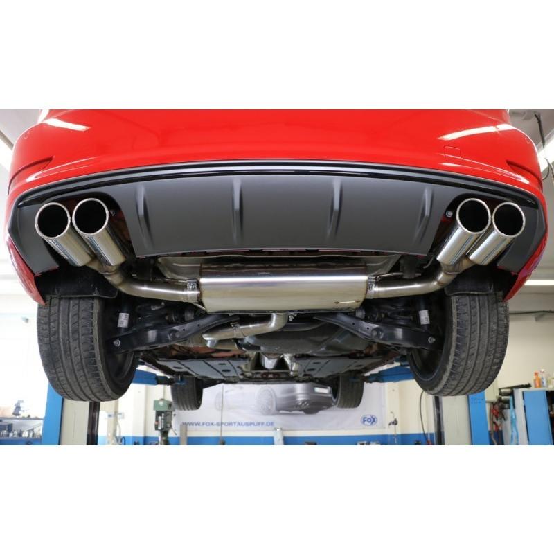 FOX フォックス オールステンレスマフラー（リアマフラー）A3 (8V) セダン FF 1.4TFSI/30TFSI用 80mm 斜め ダブル 左右の画像