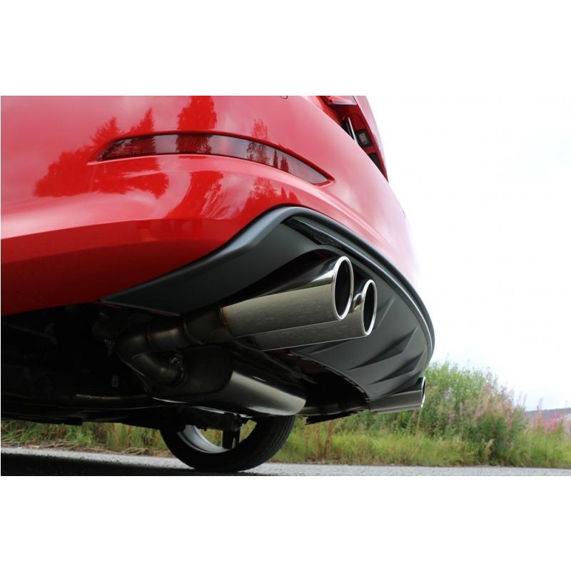 FOX フォックス オールステンレスマフラー（リアマフラー）A3 (8V) セダン FF 1.4TFSI/30TFSI用 80mm 斜め ダブル 左右の画像