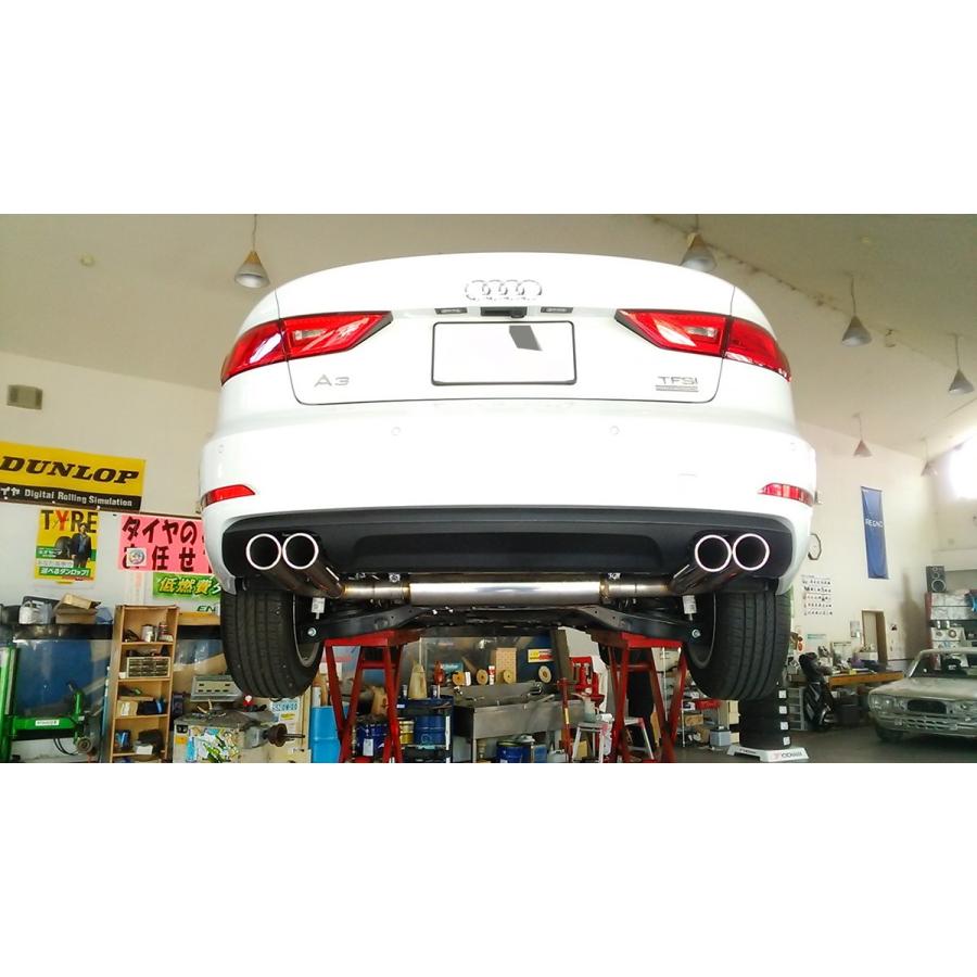 FOX フォックス オールステンレスマフラー（リアマフラー）A3 (8V) セダン FF 1.4TFSI/30TFSI用 80mm 斜め ダブル 左右の画像